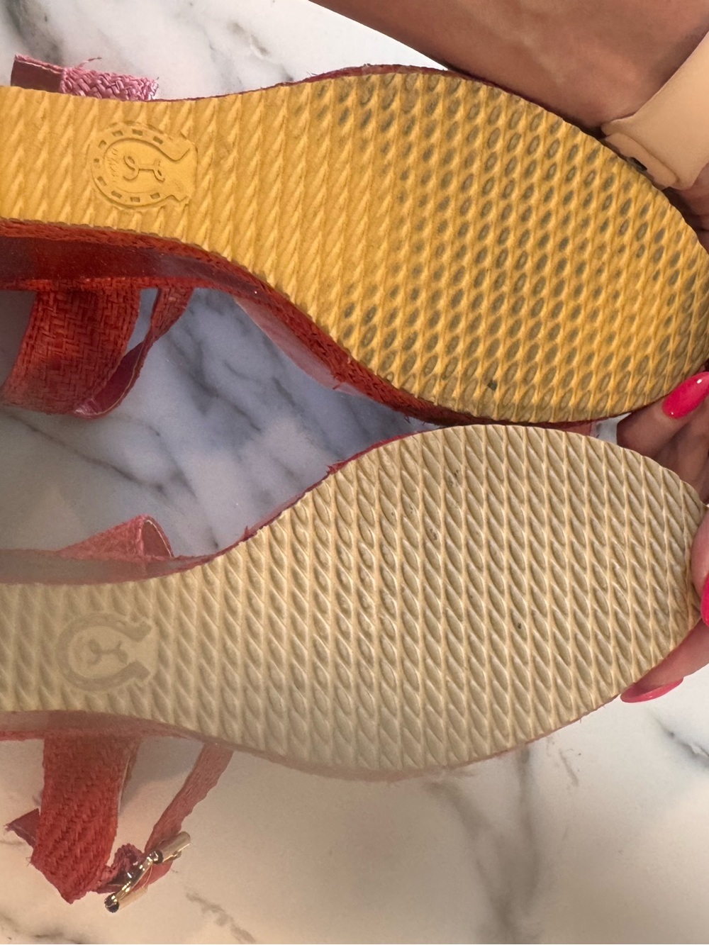 Womens Red Cherry Embellished Sandals - Picture 4 of 4